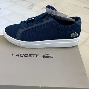 NWT Lacoste navy sneakers - youth sz 2.5